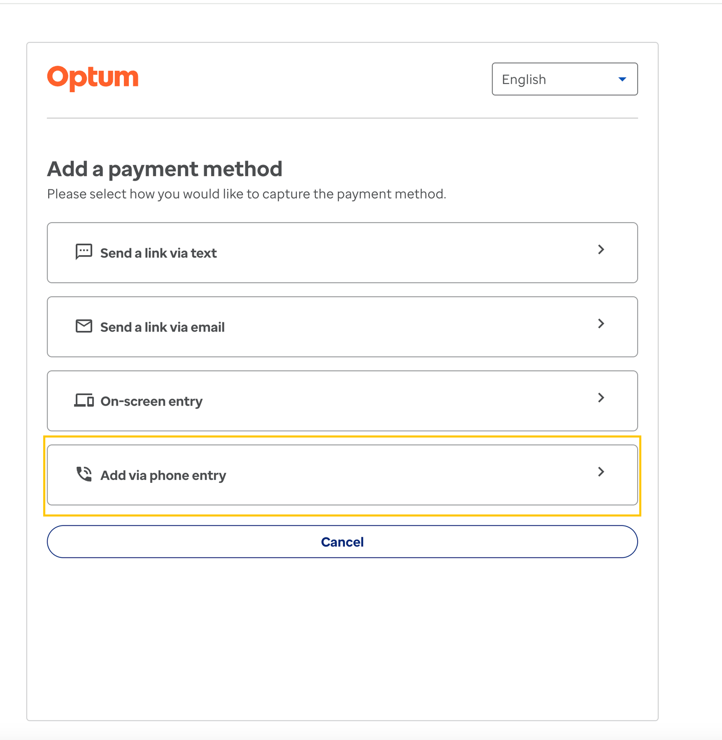 Channel Selection Screen
